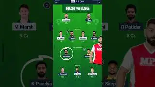 LSG vs RCB Fantasy Dream Team Prediction | Todays IPL 2025 Match - 70 | RCB VS LSG Dream Team #ipl