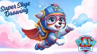 How to draw Super Skye - Paw Patrol || Easy drawing for kids 