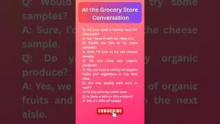 Grocery Store Shopping Phrases | Grocery Store Conversation | Speak Naturally! #shorts#spokenenglish