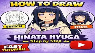 How to Draw Hinata Hyuga Step by Step | Easy Anime Drawing #Animeart #Naruto #FanArt #Drawing