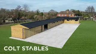 L Shaped Stable Block with 6 Stables & 2 hay barns