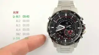 Casio Edifice ERA 200   Alarm Setting   www elifsaat com