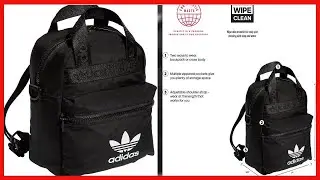 Great product -  adidas Originals Micro Backpack Small Mini Travel Bag, Black/White, One Size