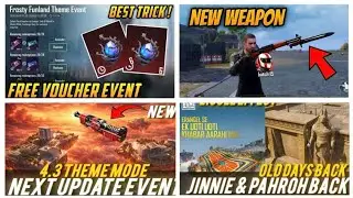 🛑FREE VOUCHERS EVENT BEST TRICK | NEW WEAPON  | 4.3 THEAME MODE NEXT UPDATE EVENT | OLD DAYS BACK 