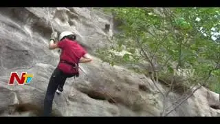 Warangal Urban Collector Amrapali at Rock Climbing || Pandavula Gutta || NTV