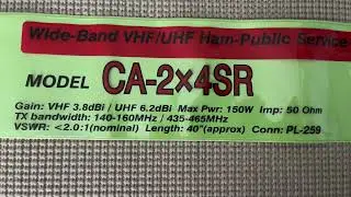 VHF/UHF Wideband Comet CA2x4SR Using IC705 SWR Chart from 144-148 & 430-150 Mhz Antenna