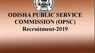 Odisha Public Service Commission Recruitment-2019  for  Asst Law Officer (Group-B)