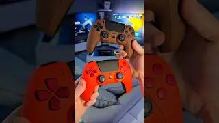 Custom PS5 controllers by Get a Grip Gaming 🔥🪵 #Gaming #PS5 #controller #gamingsetup (gifted)