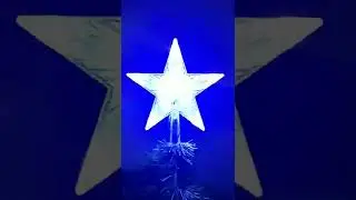 CL05788 24cm Multi Effect Indoor Outdoor LED Star Christmas Tree Topper in Multicoloured