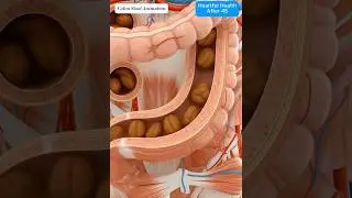 Realistic Colon Animation Showing Stool Movement #shorts #anatomy #guthealth #colonhealth