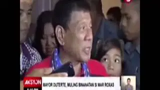 Mura ni Mar Roxas, Kinantahan ni Duterte,Nagulat naman si Binay at si Pacquiao