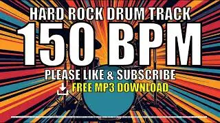 ⚡ Hard Rock Drum Track &ndash; 150 BPM | FREE MP3 DOWNLOAD 🥁