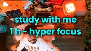 1-HOUR STUDY WITH ME | Hyper Efficient, Doctor, Focus Music, Pomodoro