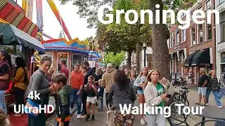 Walking Tour in Groningen , Historical and beautiful City of North Netherlands |4kHD Walking Video