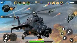 🔥Real Gunship Battle Helicopter Strike Non-Stop Action Heavy Weapons  Intense Enemy Base Destruction