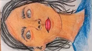&ldquo;Realistic Girl Sketch😱||Made Easy with Crayons|| ||Girl Portrait Sketch 🌈||#hyperrealistic 