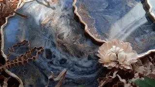 #3 Marble Resin Coasters using dirty pour technique 🖤🖤🖤