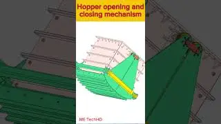 Hopper opening and closing mechanism #design #solidwork #machine #cad