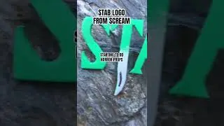 STAB LOGO FROM SCREAM#diy #crafts #handmade #nostalgia #foam #scream #ghostface #horror #props