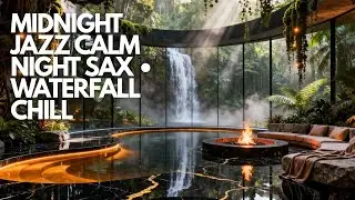 &ldquo;Midnight Cave Waterfall 🌙 Gentle Smooth Jazz Sax for Deep Calm & Night Relaxation&rdquo;