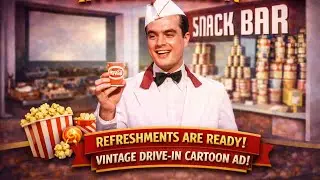 Intermission Time | Vintage Drive-In Snack Animation