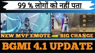 NEW MVP EMOTE BGMI 4.1 UPDATE | BIG CHANGE 4.1 UPDATE 