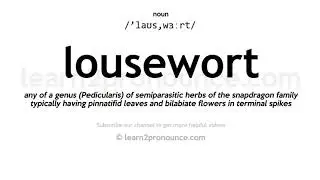 How to pronounce Lousewort | English pronunciation