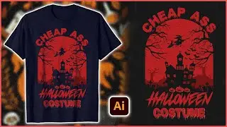 Custom Halloween T-shirt Design | Advanced T-shirt Design Tutorial in Illustrator | AH T-SHIRT