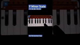 F Minor Scale On Harmonium App #shorts #minorscale #musictutorial