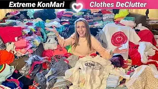 Hoarders ❤️ Extreme KonMari DeClutter Clothes Wardrobe | Minimalism