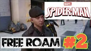 Spider-man free roam (#2) people turning evil and acting crazy!!!PS4