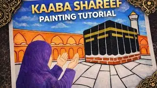 Kaaba sharif painting tutorial / step by step/easy painting #paintingtutorial #trending #viralvideo