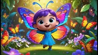 Butterfly Wings Go Flutter Flutter Flutter | English Nursery Rhyme for Kids Baby Songs