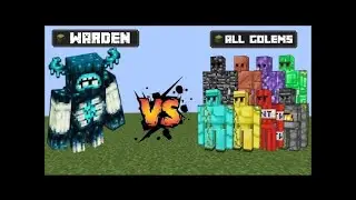 Ultimate Minecraft Battle: Warden vs All Golems 🔥 | LIVE