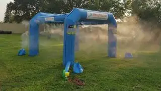 outdoor event cooling misting pavilion video