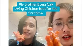 Dim sum food review My brother trying Chicken feet 