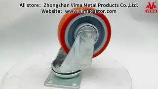 VIMA orange TPR and PP swivel plate medium duty caster