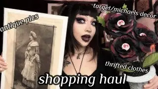 HUGE shopping haul (antique pics, pr, thrifting and halloween decor)