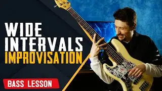 Improvisation on the bass guitar // Wide intervals
