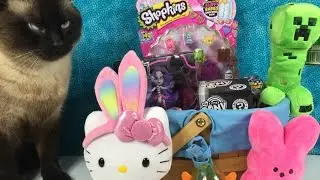 Tokidoki Shopkins Monster High Vinyl Play Doh Surprise Eggs Easter Basket Unboxing