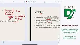 CHE1501 Unit 6 - Solutions & Expression of Concentration