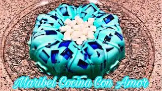 GELATINA EXPLOSIÓN DE MORA AZUL 🫐 CON 2 INGREDIENTES !  #MaribelCocinaConAmor