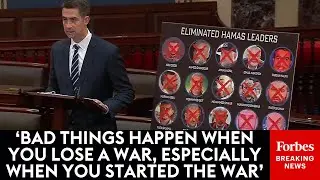 FULL SPEECH: Tom Cotton Shows Absolutely Zero Pity To Hamas Leaders Eliminated In Gaza War