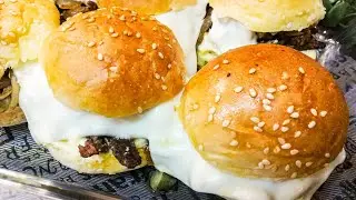 Beef Sliders|Cheesesteak sliders #slidersrecipe #sliders