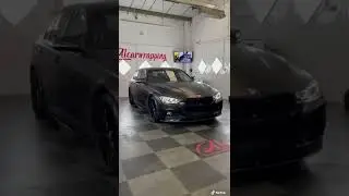 BMW F30 wrapped in satin black