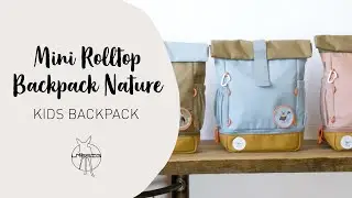 Mini Rolltop Backpack Nature | Practical kids backpack with flexible roll-top style | L&Auml;SSIG