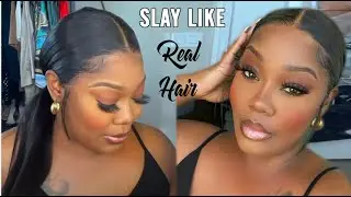 Flat Ponytail & Edges 101! Realistic HD Lace Wig Install Like Real Hair | Hairvivi