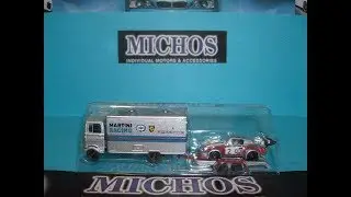 1/87 Mercedes LP 608 Transporter Porsche Martini'/ BUB Diecast Model