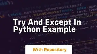 try and except in python example