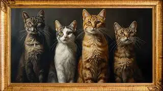 4K Cat Wall Art for Samsung Frame TV 🐾 | 2 Hour Elegant TV Art | Home Decor